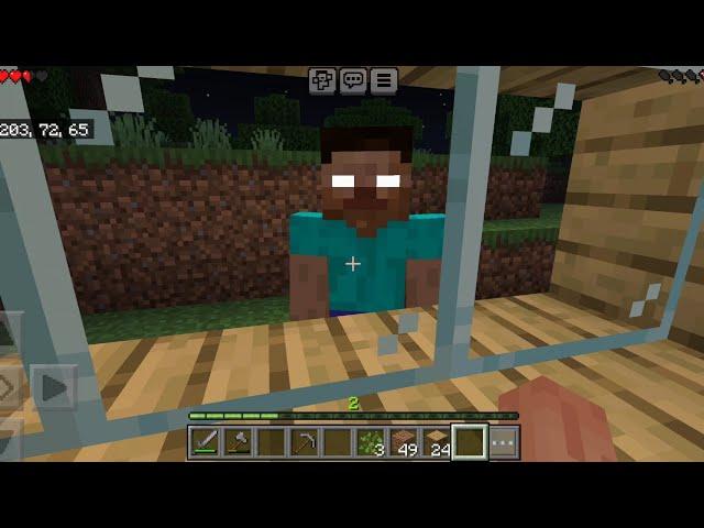 Surviving A Herobrine & GoatMan In Minecraft Survival