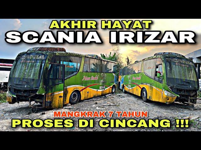 Akhir Hayat SCANIA IRIZAR  Proses Di Cincang Setelah Mangkrak 7 Tahun ️| Garasi GWI Trans