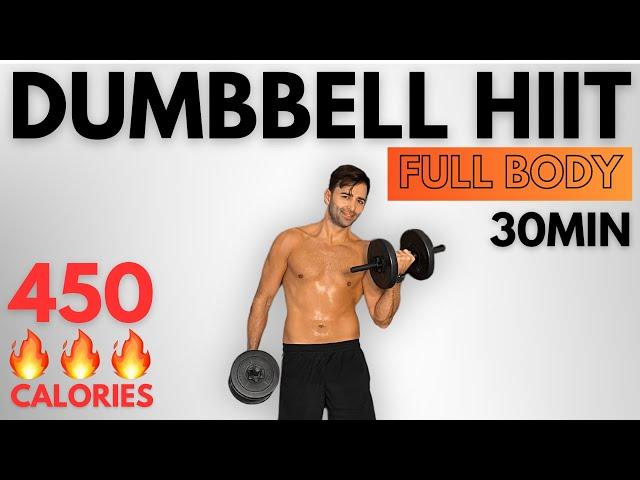 The Perfect FULL BODY DUMBBELL HIIT for Strength and Fat Loss! No JUMPING | 30 Min Workout