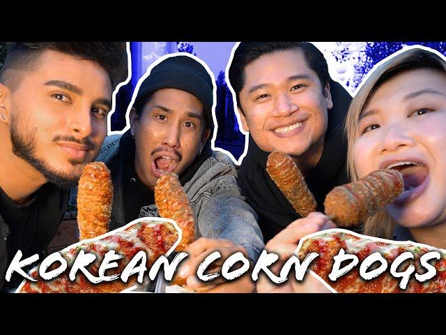 Trying Vegan Korean Corn Dogs | Mukbang Monday