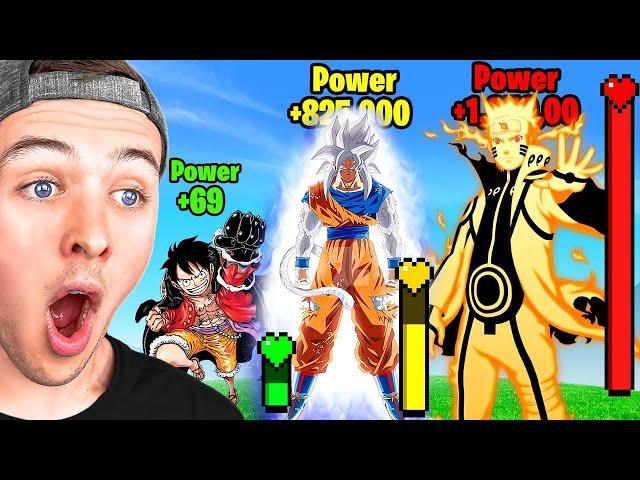 LUFFY vs  GOKU vs NARUTO POWER LEVELS COMPARISON (movie)