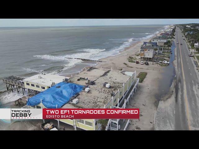 Two EF-1 tornadoes confirmed on Edisto Beach, cleanup underway