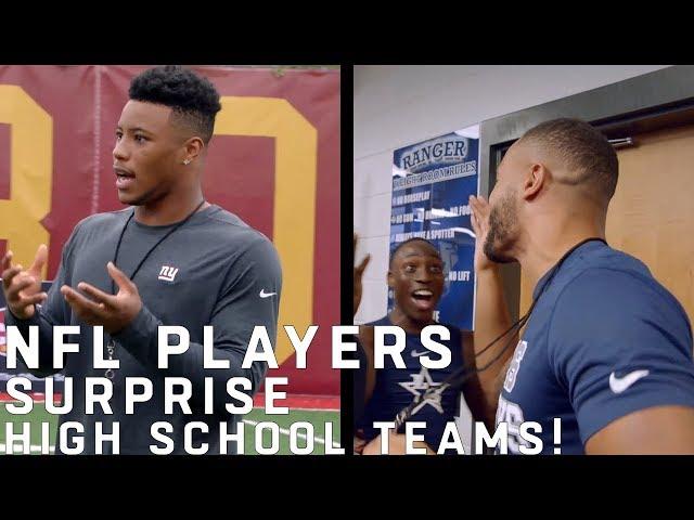 NFL Players Surprise High School Football Teams!