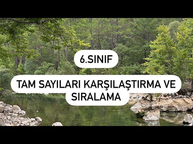 6.sınıf tam sayıları karşılaştırma ve sıralama