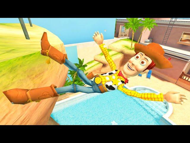 Toy Story Woody Ragdolls Physics (GMOD) Episode 589