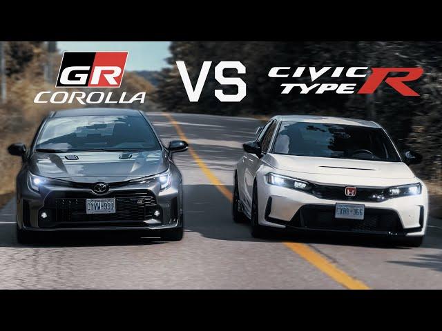 2023 Honda Civic Type R vs Toyota GR Corolla // Battle of the Hot Hatches In-depth Comparison