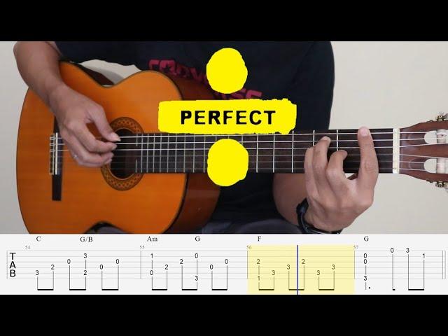 PERFECT - ED SHEERAN - Fingerstyle Guitar Tutorial TAB