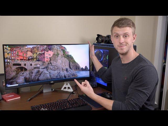 BenQ EX3501R Curved 35" HDR UltraWide Unboxing and Setup!