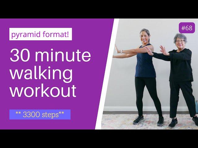 30 minute Pyramid Walking Workout | Seniors, Beginners