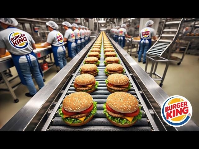 How Burger King's Hamburgers Are Made in a Factory | Hamburgers Factory Process