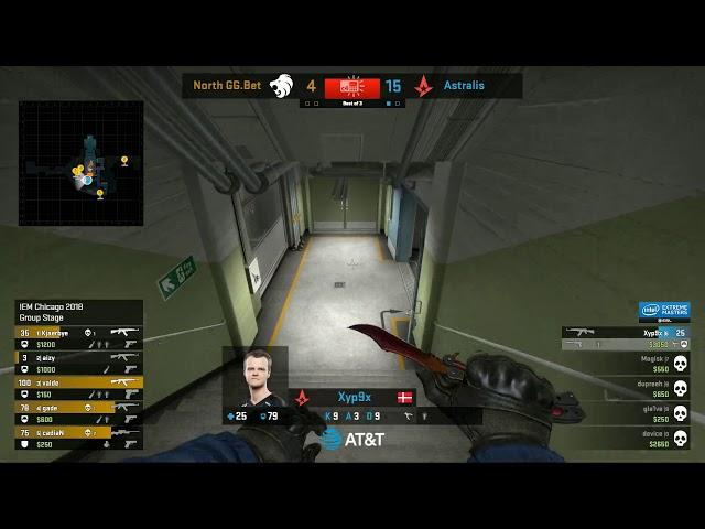 Xyp9x 1v5 insane clutch vs North