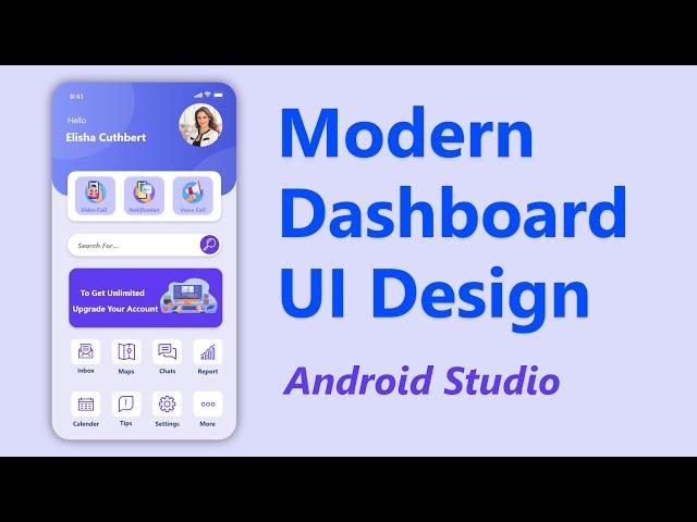  Android UI Design Mobile dashboard UI Tutorial | android projects