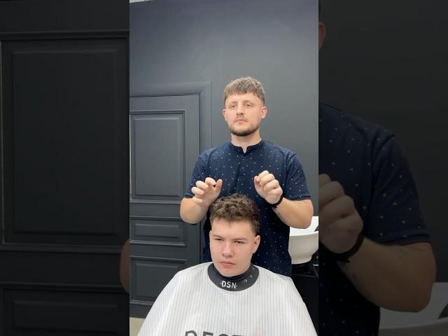 Парень попросил taper fade и текстурный верх, ему идет? #Гомель