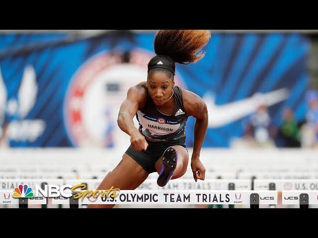 Keni Harrison, on a mission, conquers deep field in hurdles heats at Olympic Trials | NBC Sports