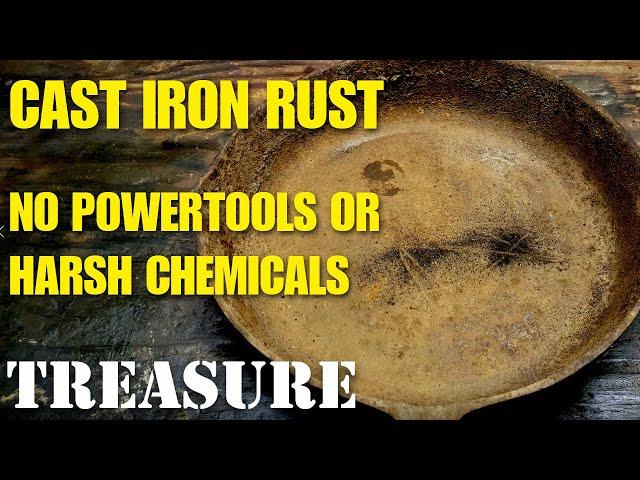 How to restore cast iron skillet with no power tools or chemicals