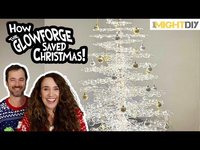 Our Glowforge Saved Christmas | DIY Life-Sized Acrylic Christmas Tree