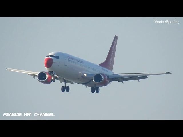 Airplanes landing and takeoff Compilation | Plane spotting Venice