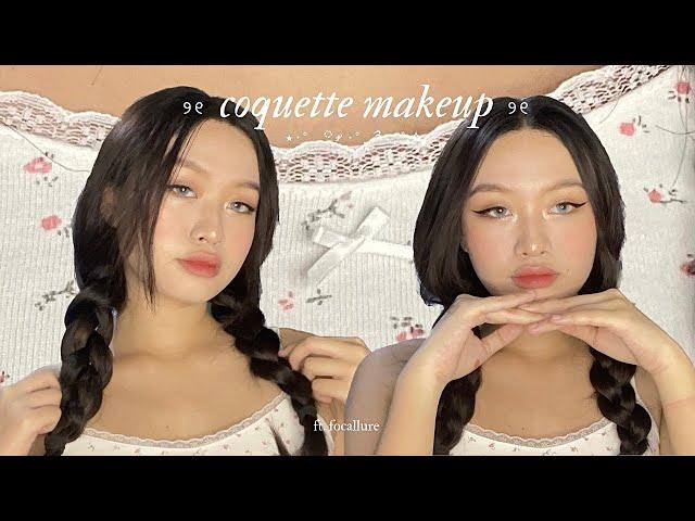 coquette makeup 🩰 (how to look chic even with dark circles) ft. focallure