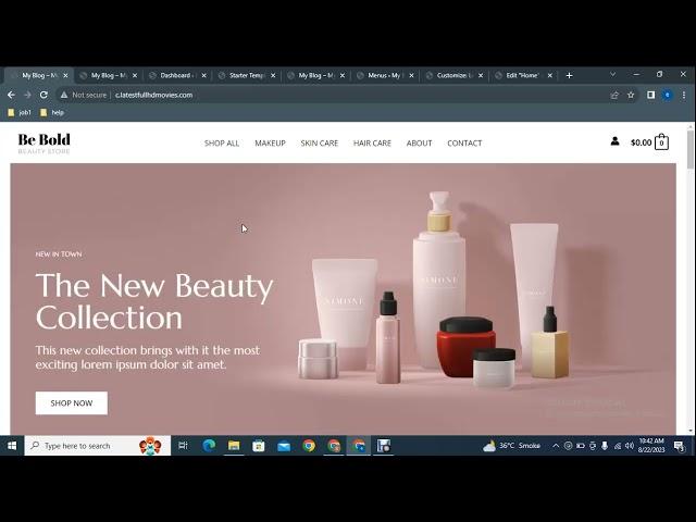 Build Beauty and Makeup Products Online Store Website  with WordPress