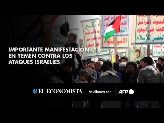 Importante manifestación en Yemen contra los ataques israelíes