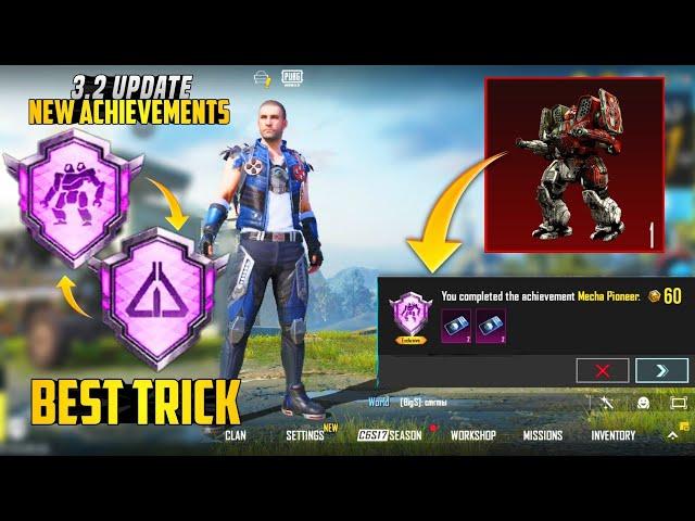 How To Complete ( Ace Pilot & Mecha Pioneer ) Achievements So Easy | Best Trick | PUBGM