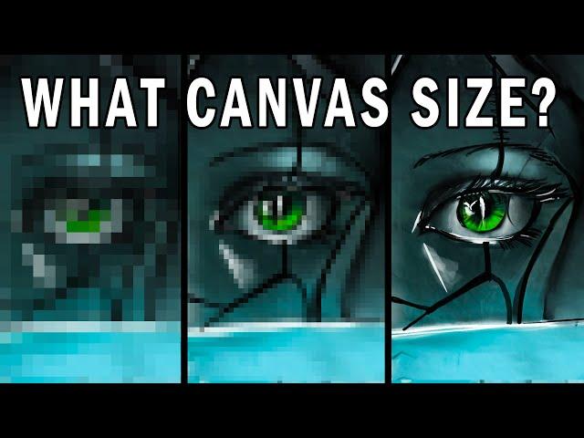 What SIZE should my Digital Art Canvas be? Beginner Digital Art Tips