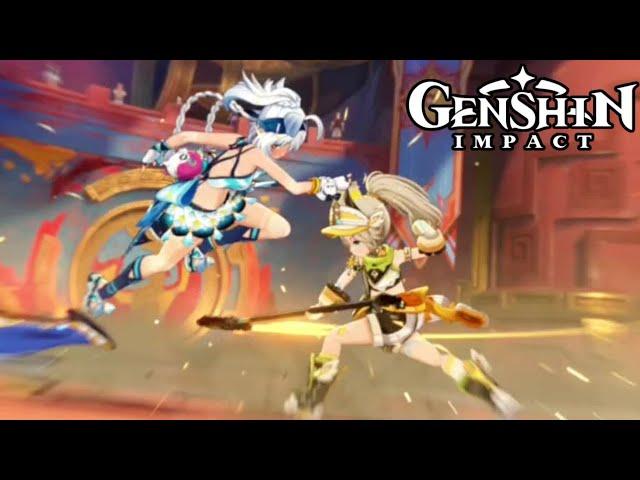 Kachina Vs Mualani Cutscene Animation | Genshin Impact 5.0