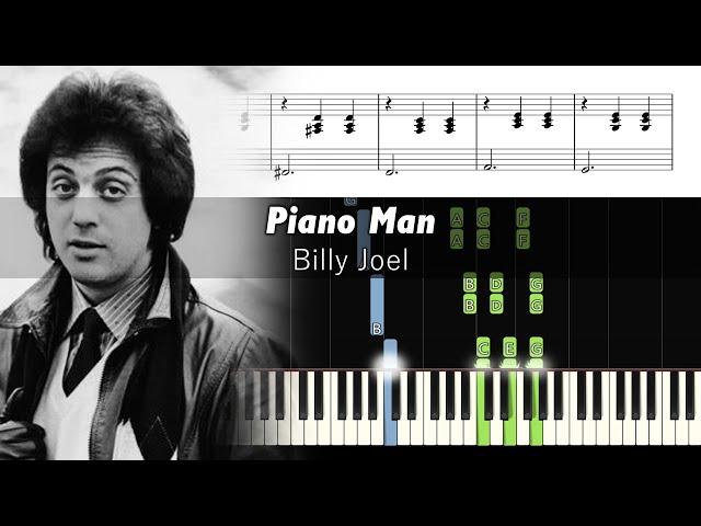 Billy Joel - Piano Man - Piano Tutorial + SHEETS | #tbt