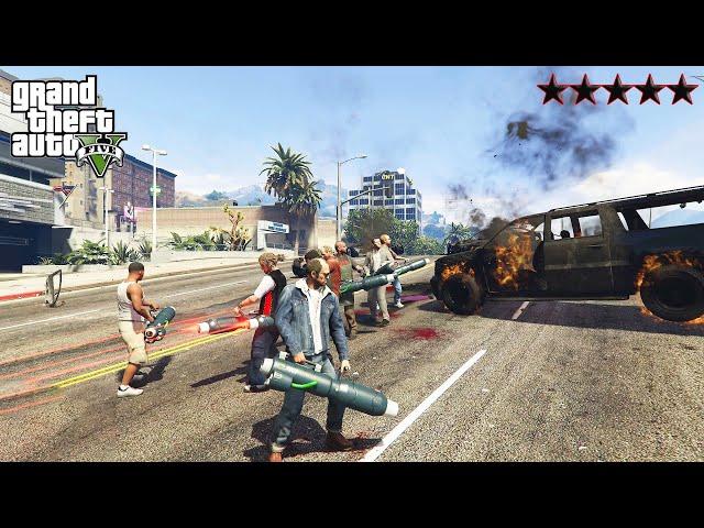 GTA 5 - Trevor And Friends FIVE STAR WIDOWMAKER RAMPAGE! (GTA V Funny Moments)