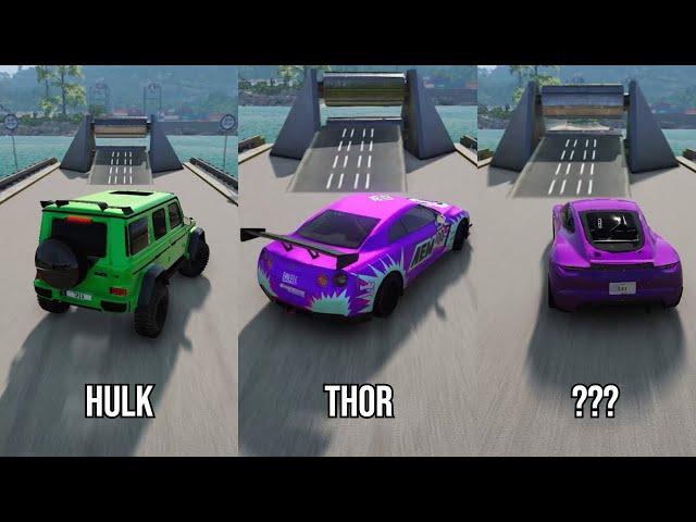 Super Heros Cars Brake Test #1  BeamNG.Drive