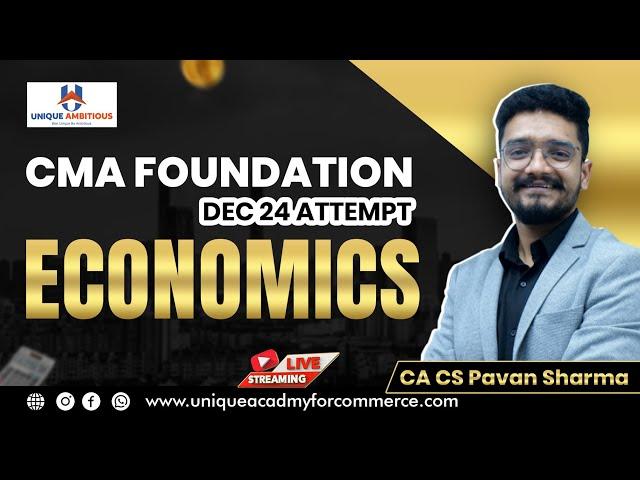 CMA Foundation | Economics - Demand - L 4 | CA CS Pavan Sharma | Dec 24 Batch