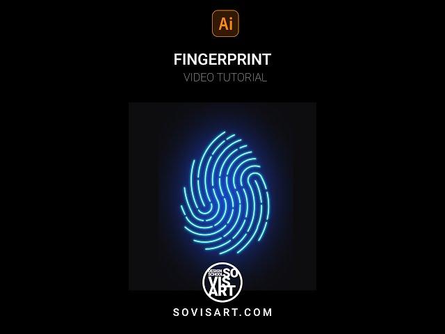 tutorial fingerprint in Illustrator by Sovisart #Shorts