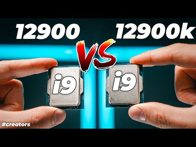 Intel i9 12900 VS 12900k - Is the 'K' really WORTH IT for CREATORS?? 