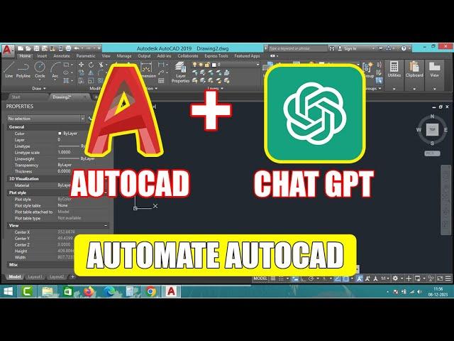 AUTOMATE AUTOCAD USING CHAT GPT | AUTOCAD + CHATGPT