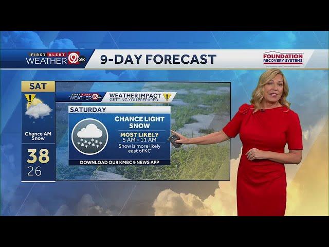 Kansas City weather: First measurable snow possible Saturday