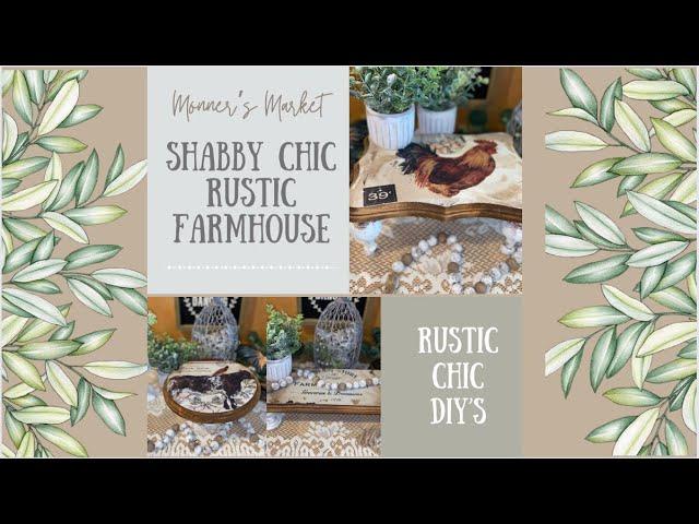 Shabby Chic Rustic Farmhouse DIYs - Three gorgeous rustic farmhouse pieces! #monnersmarket #htvront