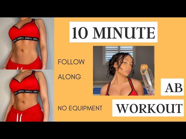 10 MINUTE AB WORKOUT (EFFECTIVE) | intense | follow along | no equipment