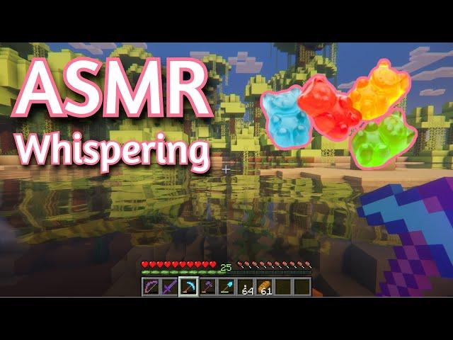 ASMR Gaming | MINECRAFT SURVIVAL EATING GUMMYBEARS (108) | Whispering + Keyboard/Mouse Sounds 