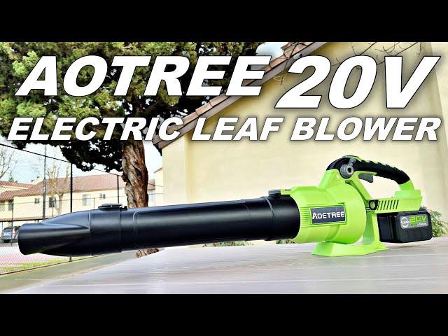 AOETREE BRUSHLESS ELECTRIC LEAF BLOWER UNBOXING/REVIEW !!!