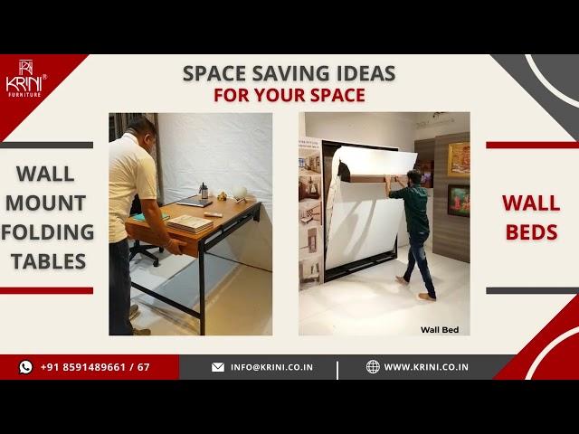 SPACE SAVING IDEAS By Krini #wallbed  #murhybed #spacesavingfurniture #convertiblefurniture #mumbai