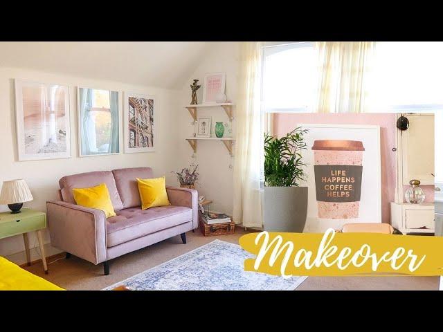 SMALL LIVING ROOM MAKEOVER 2020 | STUDIO APARTMENT LIVING SPACE TRANSFORMATION | AD | MR CARRINGTON