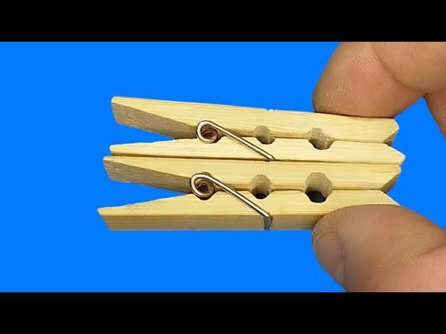 Clothespin secret! DIY door stopper