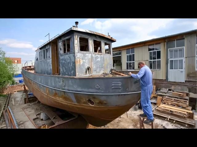 Friends Build IMPRESSIVE 40-Foot BOAT From 15,500 Pieces of Scrap | "Regusta C" Project @VideoGustav