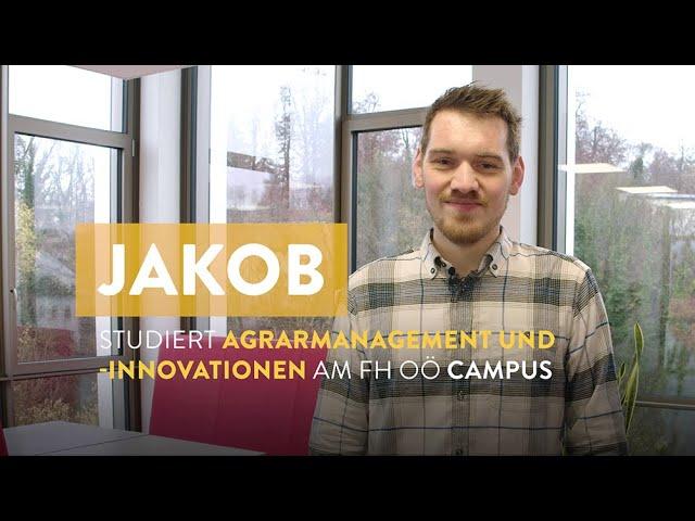 Jakob studiert Agrarmanagement und -innovationen am FH OÖ Campus Steyr