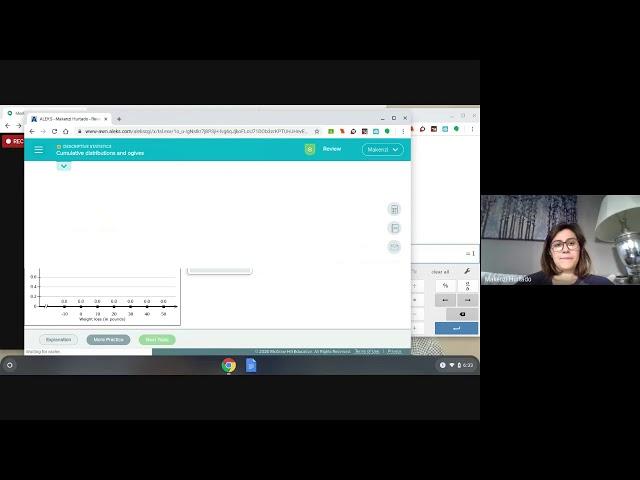 Cumulative distributions and ogives