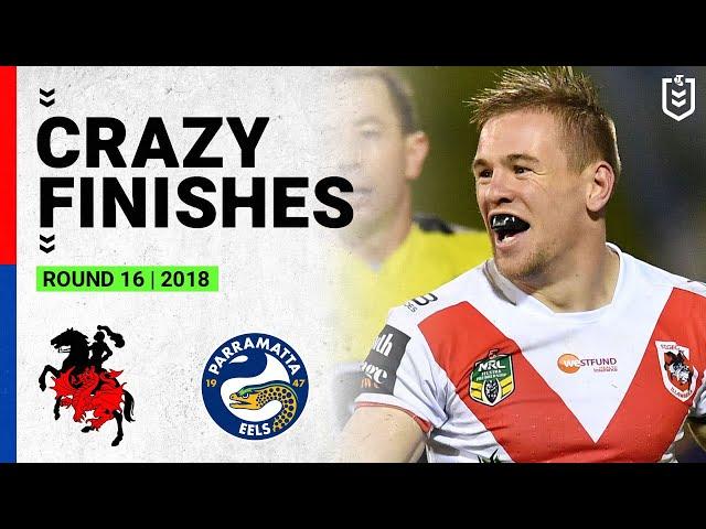 Crazy NRL Finishes: St George Illawarra Dragons v Parramatta Eels | Round 16, 2018