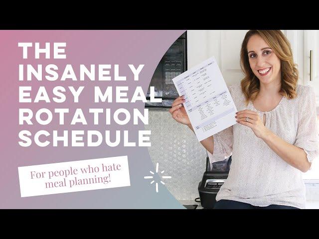 Easy Meal Planning Schedule | You Only Have to Set This Up ONCE!