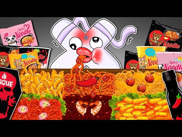 Convenience Store Mukbang Spicy Noodles | Alphabet Lore X Mukbang | Cartoon Animation | ASMR