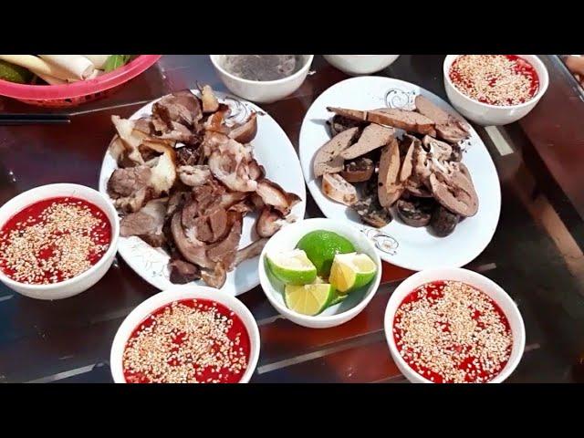 Biển Nguyễn ngọc |Tiết Canh Chó.Thịt Chó.Quán Của Trưởng Thôn Rất Ngon.