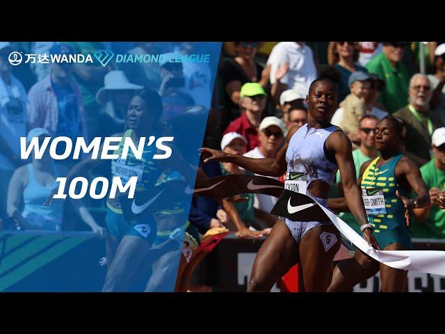 Shericka Jackson storms to 100m victory in Eugene final - Wanda Diamond League 2023